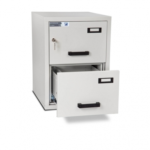 Burtonsafes 2 Drawer FireFile secured key lock open Burtonsafes 2 Drawer FireFile secured key lock open