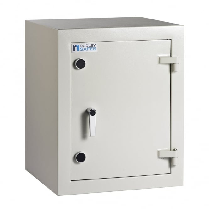 Dudley Safes Security Cabinet Size 1 secured dual key lock.