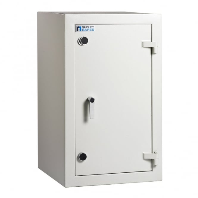 Dudley Safes Security Cabinet Size 1 secured dual key lock.