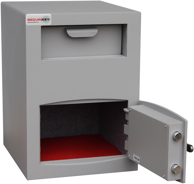 Securikey Mini Vault Silver deposit 2K open Securikey Mini Vault Silver deposit 2K open